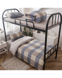 【Blue】Three-piece Cotton Bedding Set