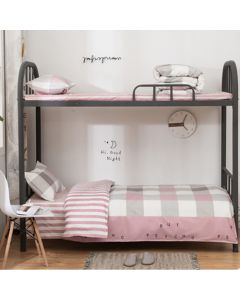 【Pink】Three-piece Cotton Bedding Set