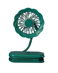 Limited Pattern Windable Desktop Rechargeable Fan - Green